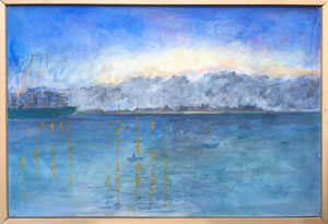 Harbour just before the dawn, prints 70x90cm acrylic on canvas prints £120 original £400